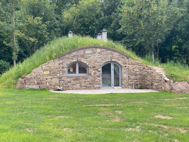 An underground home shaped by nature and design